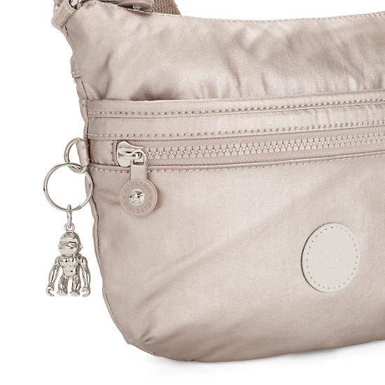 Sacs Crossbody Kipling Arto Small Metallic Beige | FR 2131NW